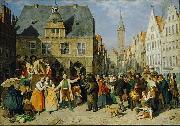 August Jernberg A Dancing Bear oil painting